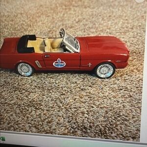Superior 1964 1/2 Ford mustang convertible, red diecast Amoco